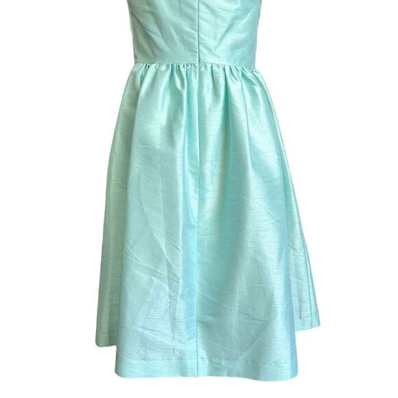 Alfred Sung One Shoulder Dupioni Belted Cocktail Dress Style D528 Sea Side - Picture 7 of 12